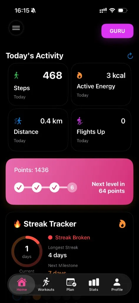 P.R.O. app screenshot
